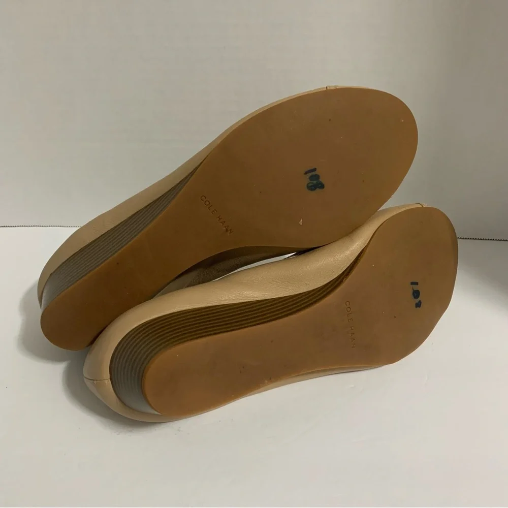 Cole Haan Womens Shoes‎ Espadrille Closed Toe Wedge Pumps Beige Size 10.5B